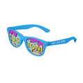 Blue Kids Size Logo Lenses Custom Printed Lenses Retro Sunglasses